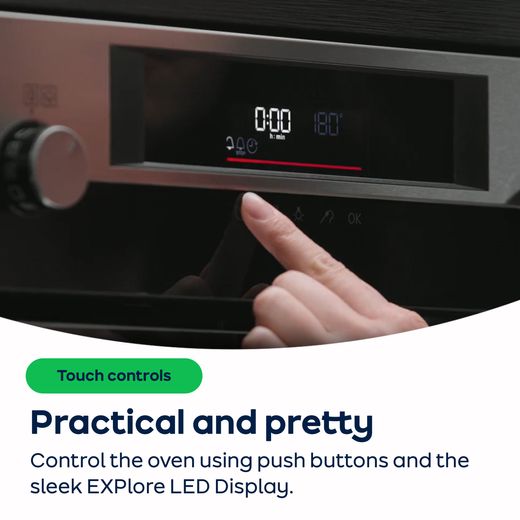 AEG 6000 SurroundCook Built In Electric Single Oven - Stainless Steel - AO Annotation - EXPlore LED Display